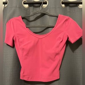 Lululemon, Fitted Pink top,Size 2